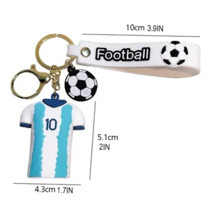 3d soccer jersey pvc keychain