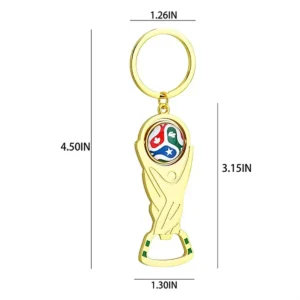 Soccer Trophy Bottle Opener Keychain