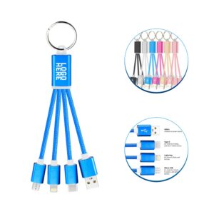 4-in-1 Fast Charging Cable Keychain