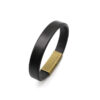 embossed logo genuine leather wristband