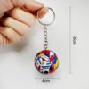 2026 world cup national flag 3d soccer ball keychain