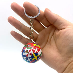 2026 world cup national flag 3d soccer ball keychain