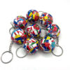 2026 world cup national flag 3d soccer ball keychain