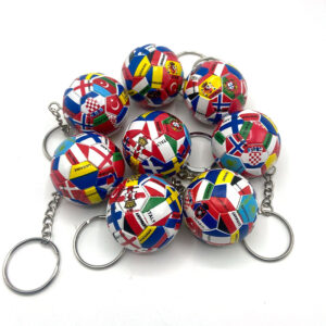 2026 world cup national flag 3d soccer ball keychain