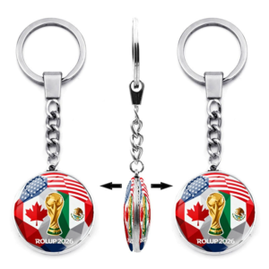 2026 us canada mexico world cup double sided keychain