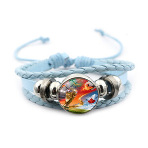 2026 fifa world cup multi layer braided pu soccer bracelet