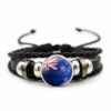 2026 fifa world cup multi layer braided pu soccer bracelet