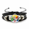 2026 fifa world cup multi layer braided pu soccer bracelet