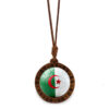 2026 world cup flag soccer wooden pendant necklace