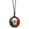 2026 world cup flag soccer wooden pendant necklace
