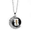 2026 world cup team flag double sided rotating moon pendant necklace