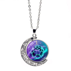 2026 world cup team flag double sided rotating moon pendant necklace