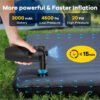 3000mah portable electric air pump