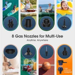 3 in 1 rechargeable air pump w/led light for inflatables & deflation