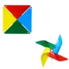 4 vane colorful pp windmill w/stick