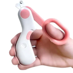 led pet nail clippers w/quick guard
