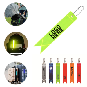 reflective safety keychain tag for night visibility