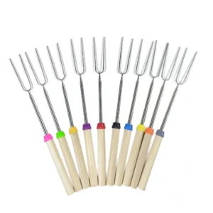 extendable bbq fork set with storage bag
