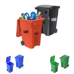 mini trash can desktop pen organizer