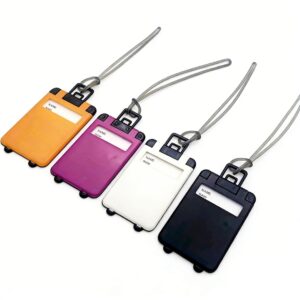 suitcase shape luggage id tag w/strap
