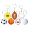sports ball stress reliever keychain