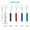 2 in 1 red & white laser pointer led keychain