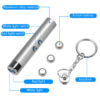 2 in 1 red & white laser pointer led keychain