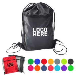 mesh pocket drawstring bag