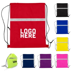 reflective drawstring bag