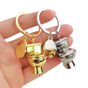 mini toilet stool shape novelty keychain