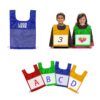 kids educational number & letter activity vest w/pocket