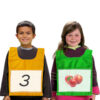 kids educational number & letter activity vest w/pocket