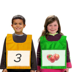 kids educational number & letter activity vest w/pocket