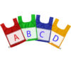 kids educational number & letter activity vest w/pocket