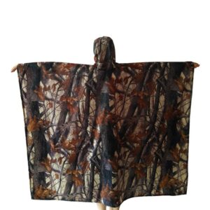 3 in 1 multi functional waterproof camouflage hooded rain poncho