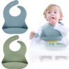 food grade silicone waterproof baby bib