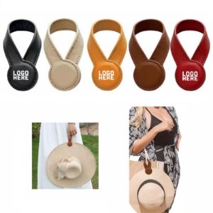 pu leather magnetic hat clip for travel