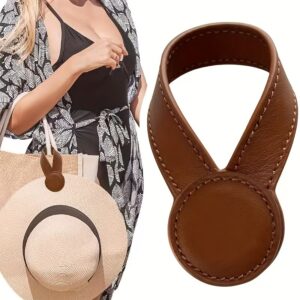 pu leather magnetic hat clip for travel