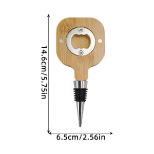 bamboo wine stopper w/built in opener