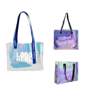 premium pvc fashionable laser tote bag