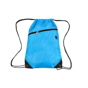 drawstring backpack w/zipper pocket drawstring backpack w/zipper pocket
