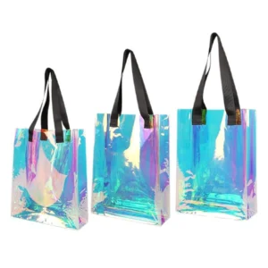 holographic iridescent tote bag