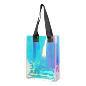holographic iridescent tote bag