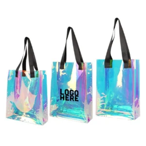 holographic iridescent tote bag