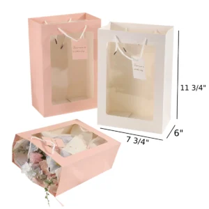 transparent window paper gift bag