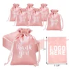 satin thank you gift drawstring bag