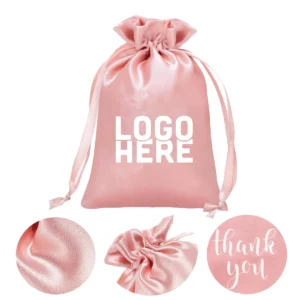 satin thank you gift drawstring bag
