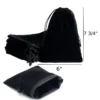 flocked gift drawstring bag