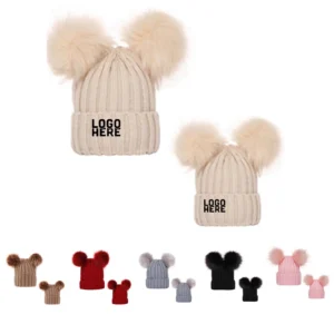 Family Matching Ribbed Knit Beanies