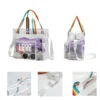 large capacity waterproof clear gym & concert tote bag